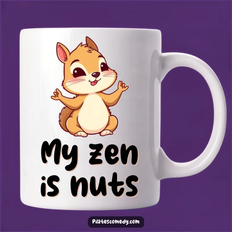 Funny Squirrel Yoga Mug: Intense Focus for a Peaceful Mind, Perfect Gift