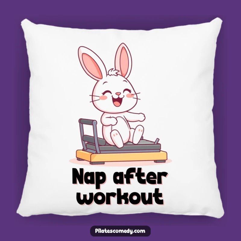 Funny Bunny Pilates Pillow: Joyful Graceful Character for Comfort