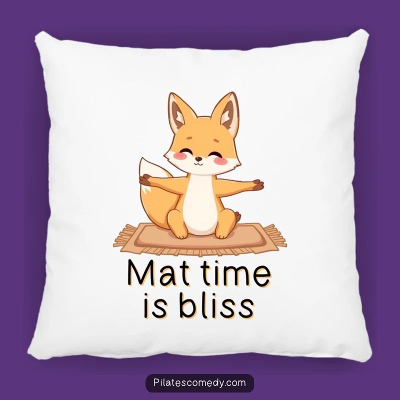 Funny Fox Accent Pillow - Graceful Yoga Comfort Gift
