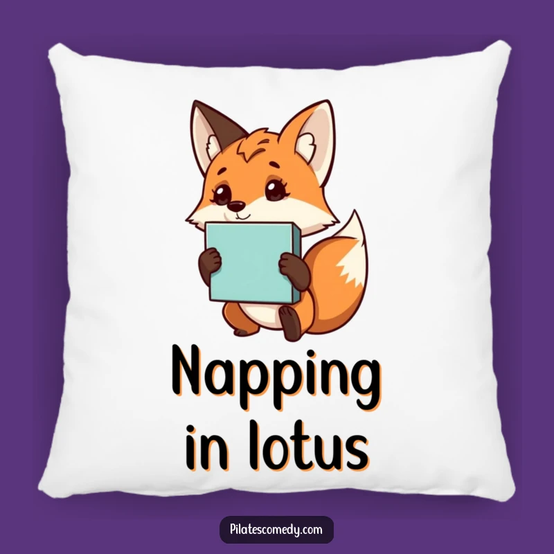 Funny Fox Yoga Block Pillow - Cozy Decor for Peaceful Relaxation