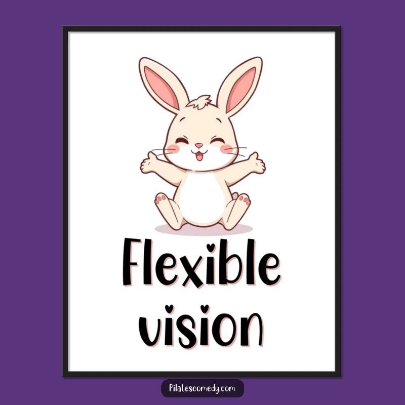 Funny Bunny Stretch Digital Print: Instant Hilarious Animal Art Download, Perfect Funny Gift