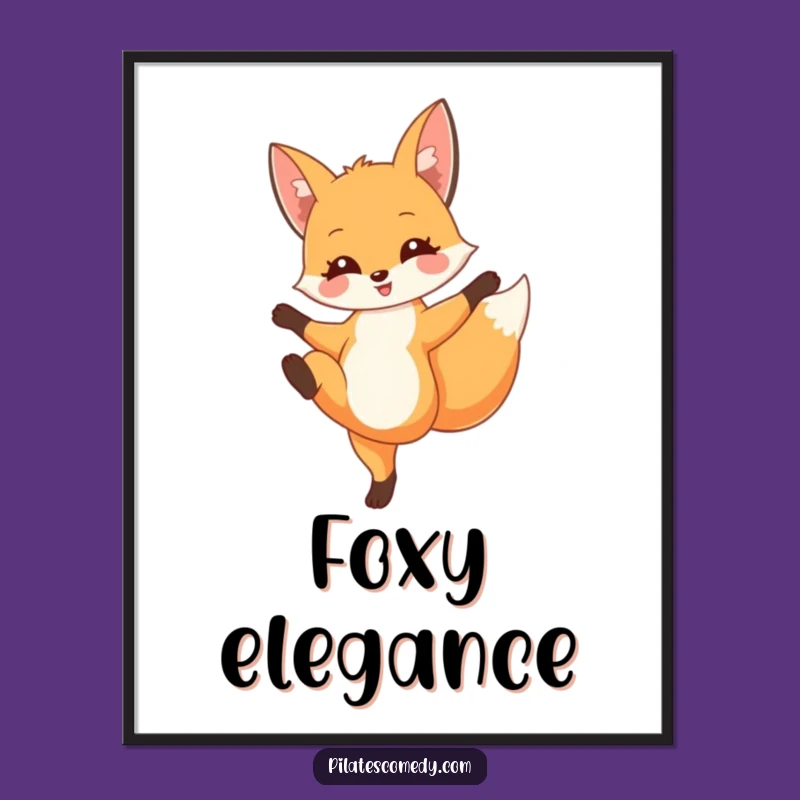 Funny Fox Leg Extension Digital Print: Instant Elegant Animal Art, Perfect Funny Gift