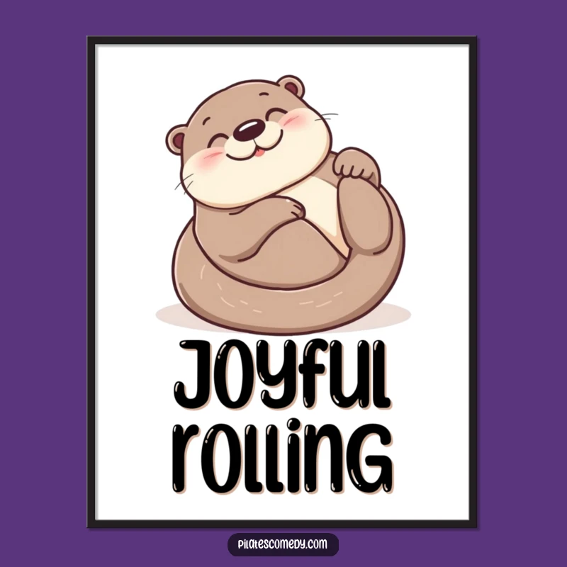 Funny Otter Bliss Digital Print: Instant Joyful Animal Art, Perfect Funny Gift