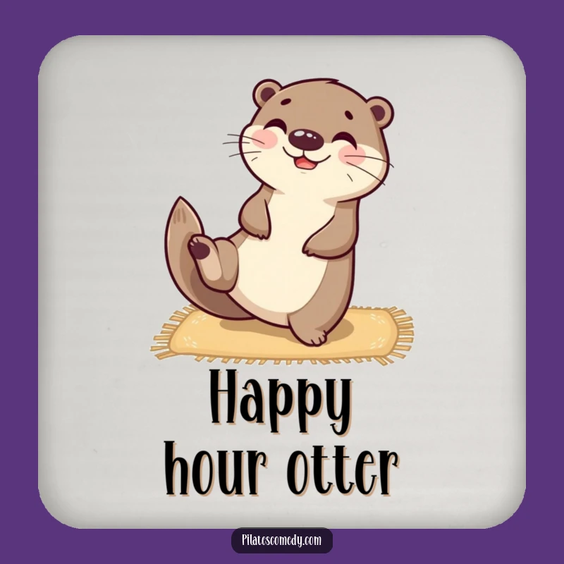 Funny Otter Coaster: Protect Surfaces with Happy Balanced Character