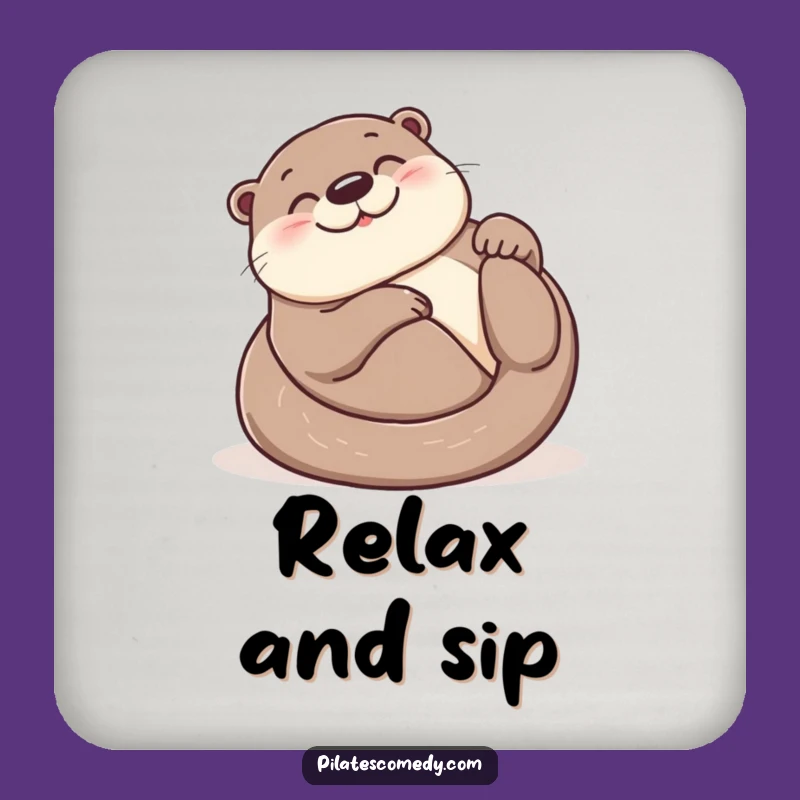 Funny Otter Drink Coaster: Joyful Protection for Surfaces, Perfect Funny Gift