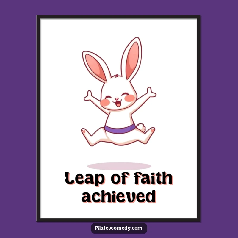 Funny Bunny Wall Art - Energetic Fitness Decor Gift for Gyms