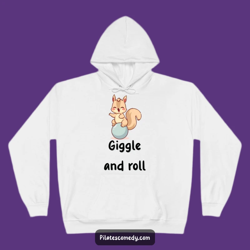 Funny Squirrel Balancing Ball Hoodie - Cozy and Playful Sweatshirt for Fun Lovers
