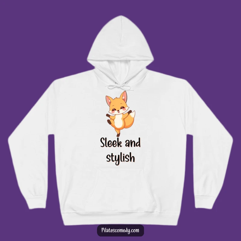 Funny Fox Stretch Hoodie: Cozy & Chic Animal Design, Perfect Funny Gift