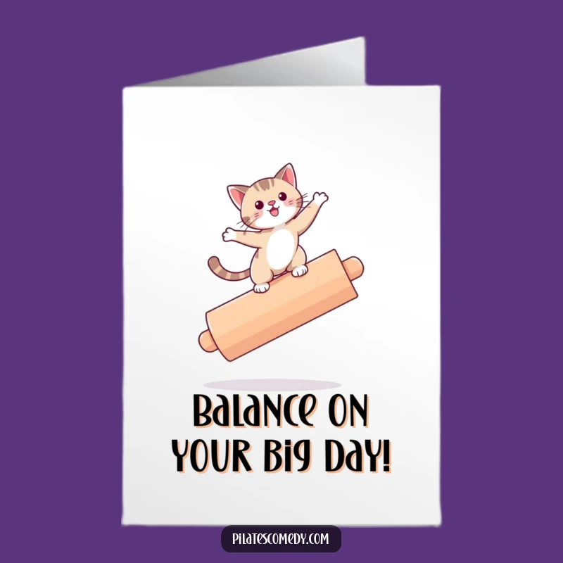 Free Printable Cat Roller Birthday Card Funny Downloadable Gift for Adventurous Souls