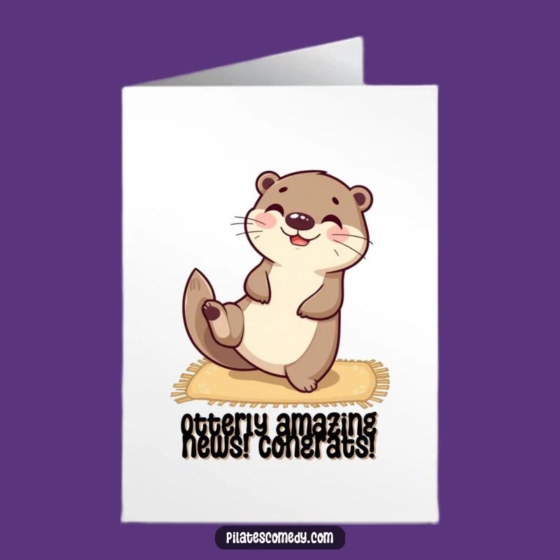 Free Printable Otter Congrats Card: Hilarious Downloadable Gift for Achieving Goals!