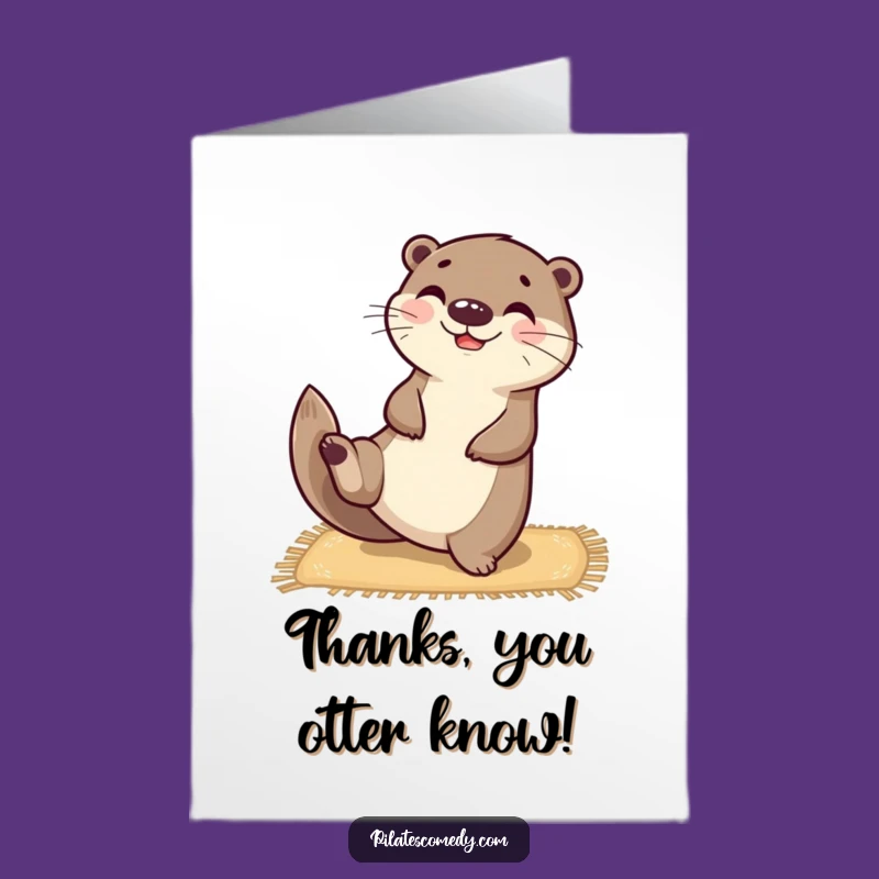 Free Printable Otter Thank You Card: Cute Downloadable Gift for Grateful Thanks!
