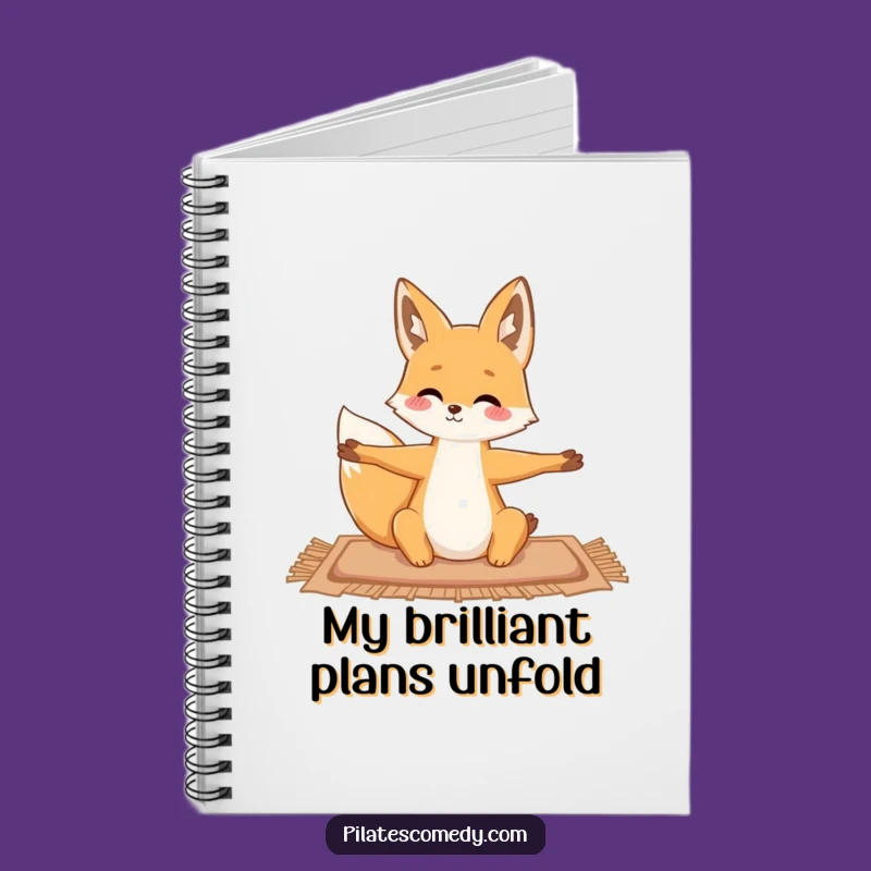 Funny Fox Notebook - Graceful Journal Gift for Yogis & Writers