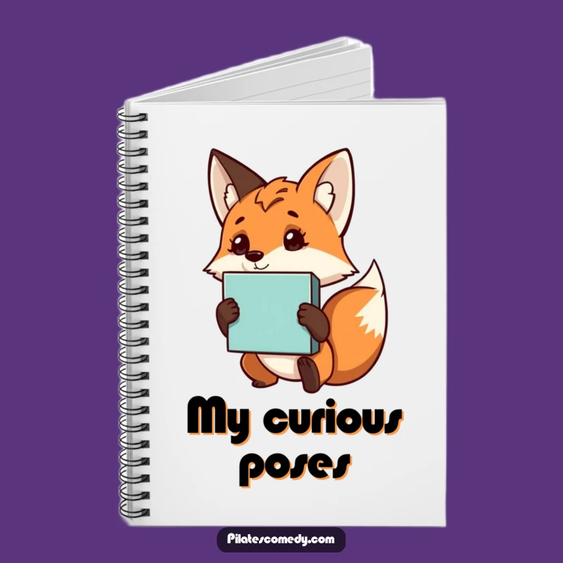 Funny Fox Yoga Block Notebook - Jot Down Thoughts with a Curious Mind