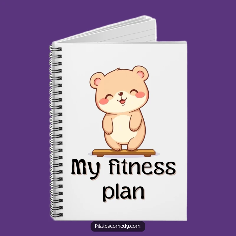 Funny Bear Yoga Notebook: Jot Down Goals with Humorous Flair