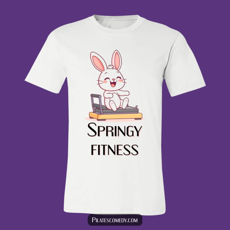 Funny Bunny Pilates T-Shirt: Joyful Graceful Character for Active Fun