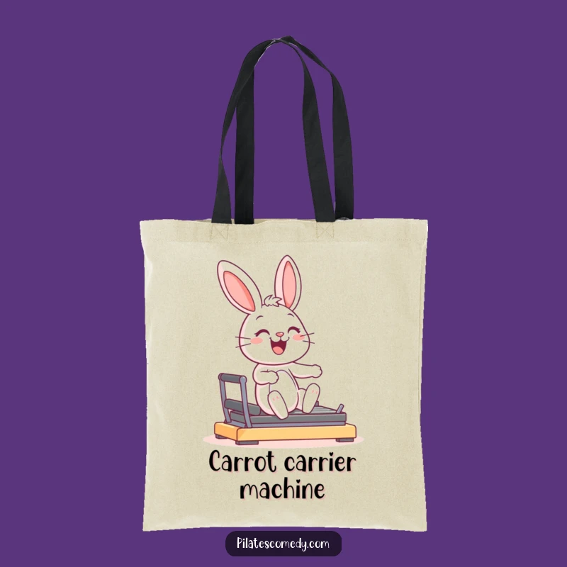 Funny Bunny Pilates Tote Bag: Joyful Graceful Character for Gym Gear