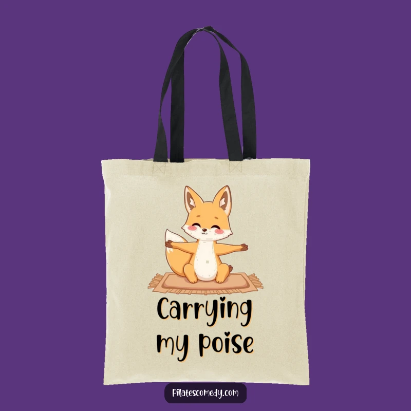 Funny Fox Yoga Tote Bag - Graceful Accessory Gift for Yogis