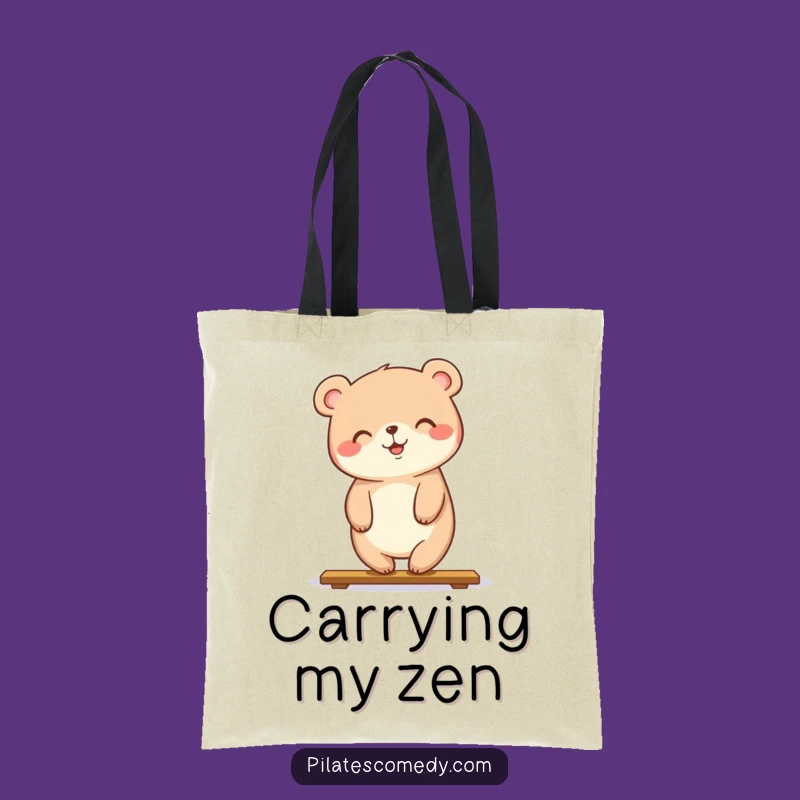 Funny Bear Yoga Tote Bag: Stylish & Hilarious Carry-All for Fitness Fans